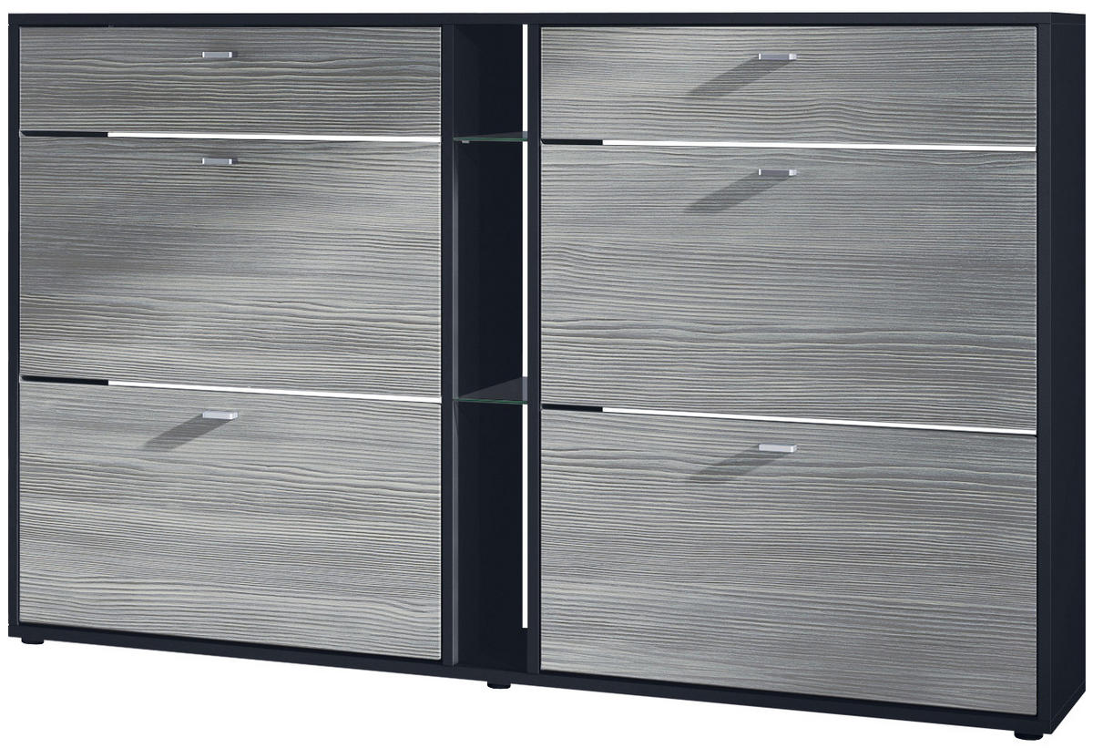 SCHUHSCHRANK Today Fronten in Avola-Anthrazit - Anthrazit, Holzwerkstoff (155.5/95/28cm) - Vladon