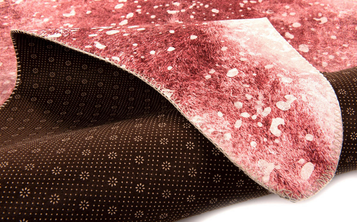 KUNSTFELLTEPPICH Bionda 100x130 cm - Rosa, Textil (100/130cm) - Gino Falcone