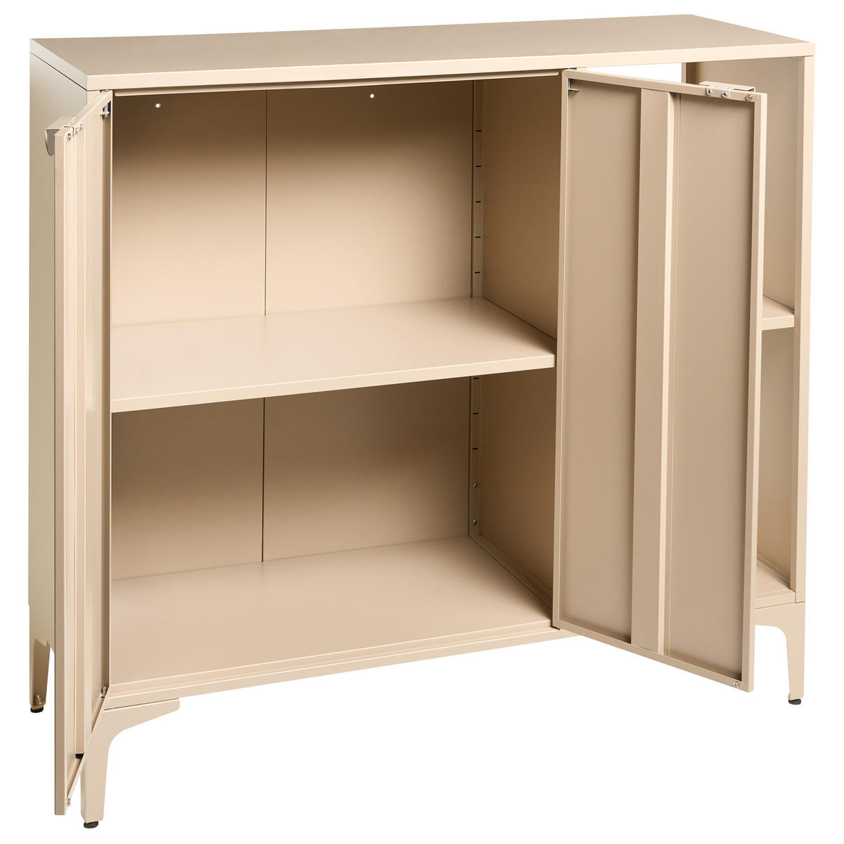 SIDEBOARD se 2 dveřmi Kov Béžový Ardura - béžová, kov (110/101/40cm) - Beliani