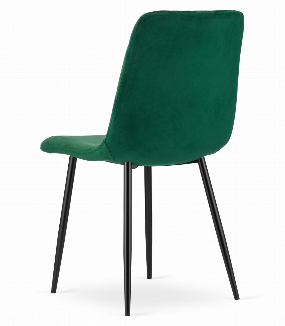 STUHL SCANNO 4-er Set, Grün, mit Samtstoff gepolstert - Grün, Textil/Metall (45/89/53cm) - Komodee