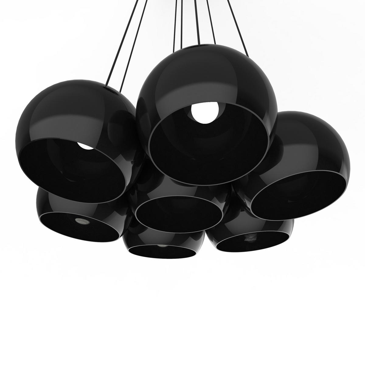 HÄNGELEUCHTE - Schwarz Hochglanz, Metall (25/25/20cm) - Lumicom