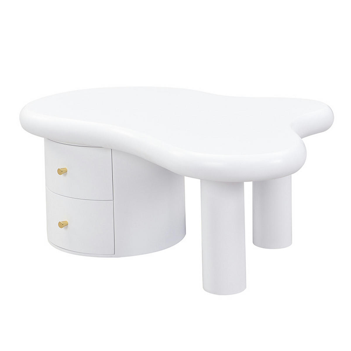 COUCHTISCH Weiß 97/64/42 cm - Weiß, Holzwerkstoff (64/97/42cm) - PANGIVO