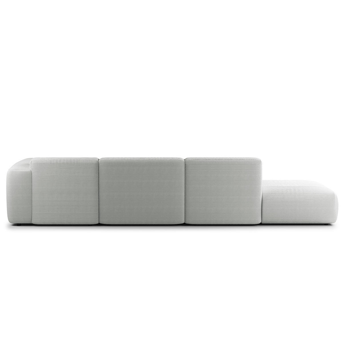 ECKSOFA mit Chaiselongue - Schwarz/Grau, Kunststoff/Textil (290/173cm) - home24