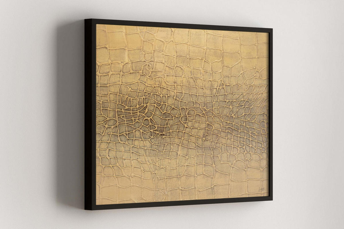 RUČNĚ MALOVANÝ AKRYLOVÝ OBRAZ ŽLUTÝ, 100/75 CM - žlutá, dřevo/textil (100/75cm) - KUNSTLOFT