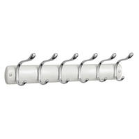 GARDEROBENHAKENLEISTE 6 Haken gebürstetes Holz - Weiß, Metall (7.4/9.4/50.29cm) - Calicosy