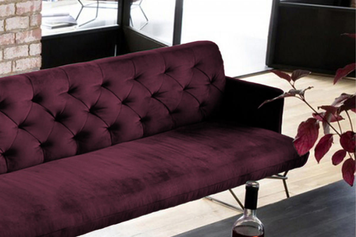 ESSZIMMERBANK CHARME Violett Velvet - Violett, Textil (246/85/68cm) - KAWOLA