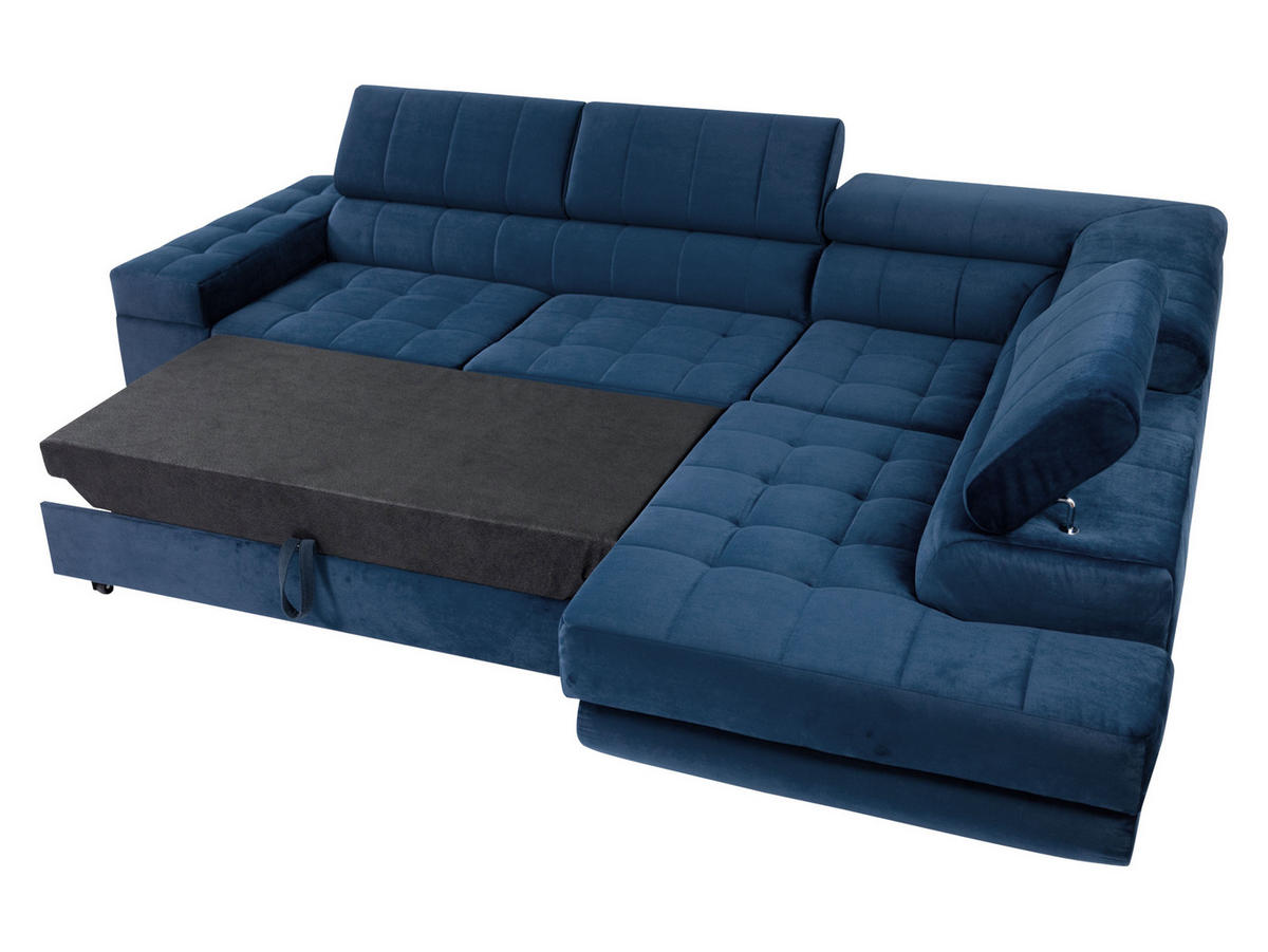 ECKSOFA Laris Premium, Seite: Links - Türkis/Schwarz, Holz/Textil (271/203cm) - MIRJAN24