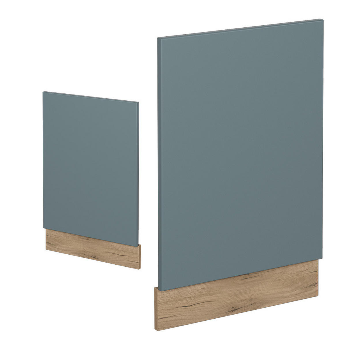 FRONTBLENDE R-Line Blau-Grau 45 cm, AP Anthrazit - Honigeiche/Eiche Wotan, Holzwerkstoff (45/57.2/1.6cm) - Vicco