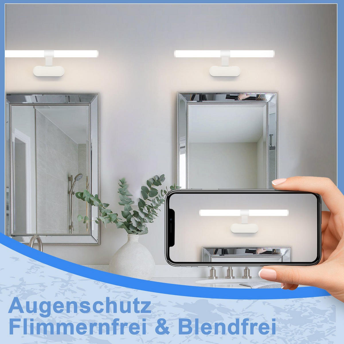 SPIEGELLEUCHTE Halle 40/4/16.8 cm - Weiß, Metall (40/4/16.8cm) - Nettlife