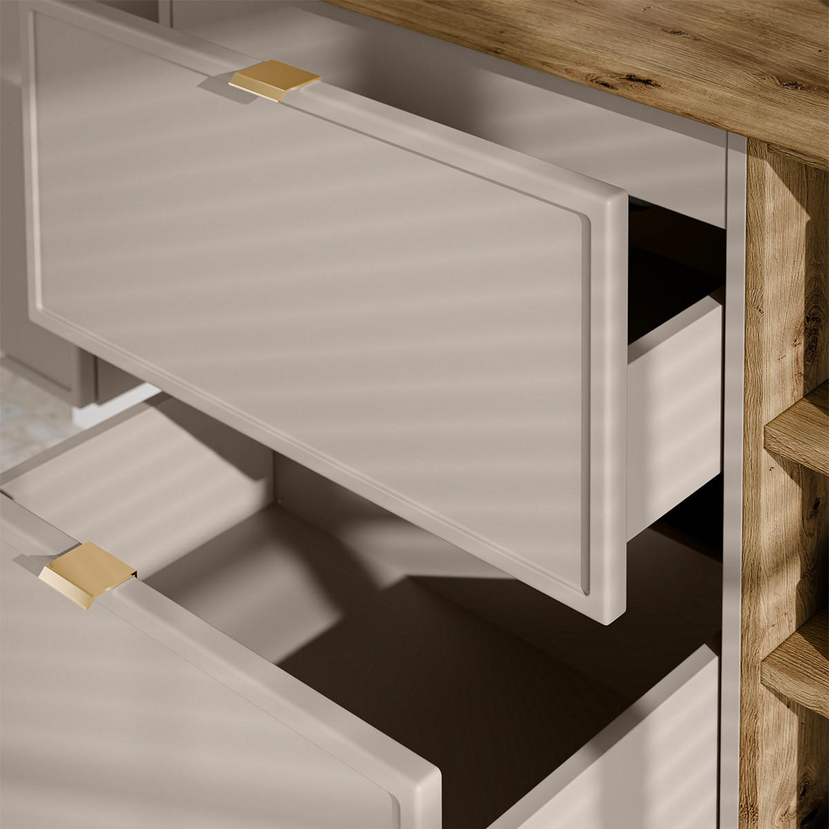 SKŘÍŇKA POD UMYVADLO 100.6cm Alba Kašmír - béžová, kompozitní dřevo (100.6/59/48cm) - Petits-meubles