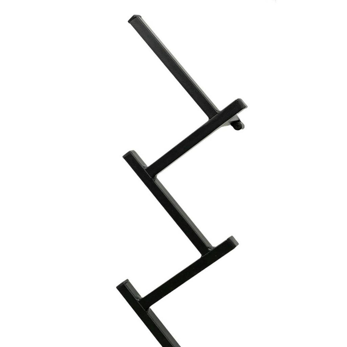 DANDIBO Wandgarderobe mit 10 Haken Garderobenhaken 96281 Garderobe Schwarz 80 cm Kleiderhaken Wandregal Haken - Schwarz, Metall (13.5/78.5/6.5cm) - DanDiBo