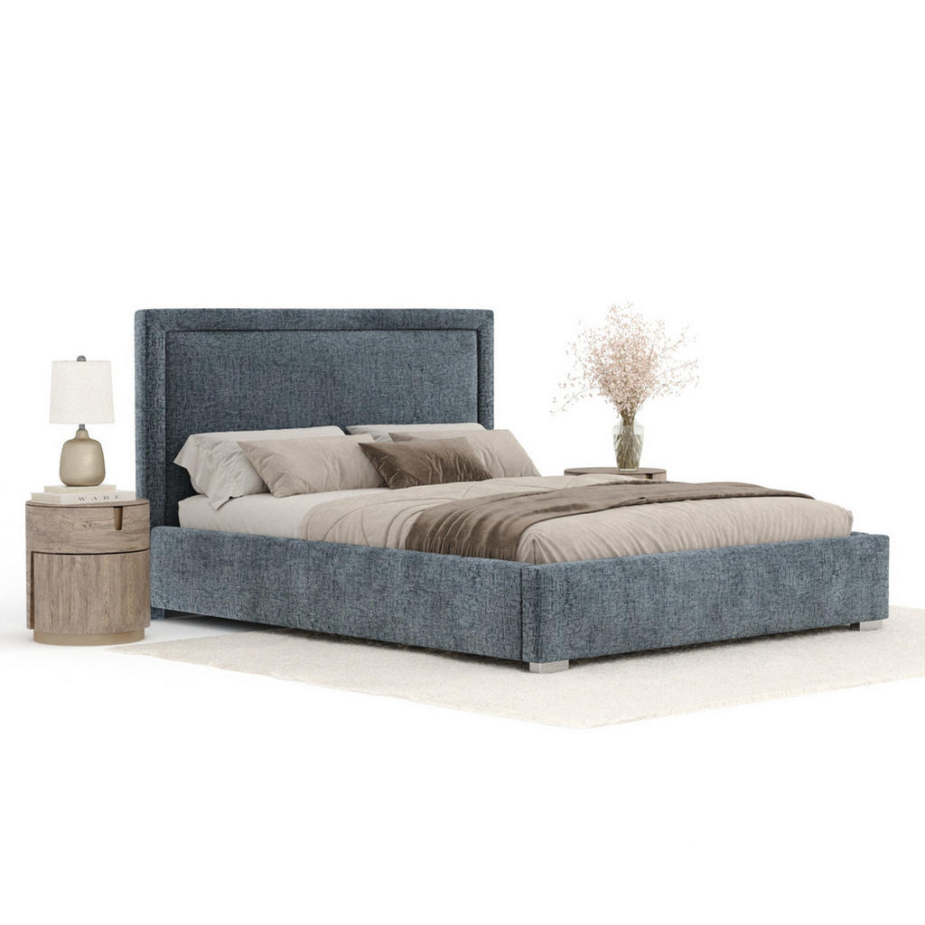 Thumbnail - Maison de Reve Polsterbett, Blaugrau, Textil, Buche, Kiefer, 160x200 cm, Oeko-Tex® Standard 100, FSC 100%, Made in EU, S...