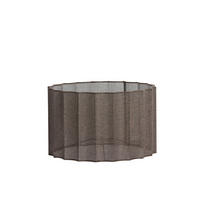 LAMPENSCHIRM Disli Braun Ø40/25 cm - Dunkelbraun, Textil (40/40/25cm) - Light & Living