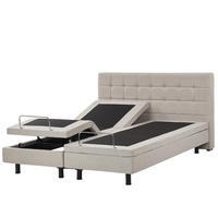 POLSTERBETT 160/200cm Beige Duke - Beige, Textil (160/200cm) - Beliani