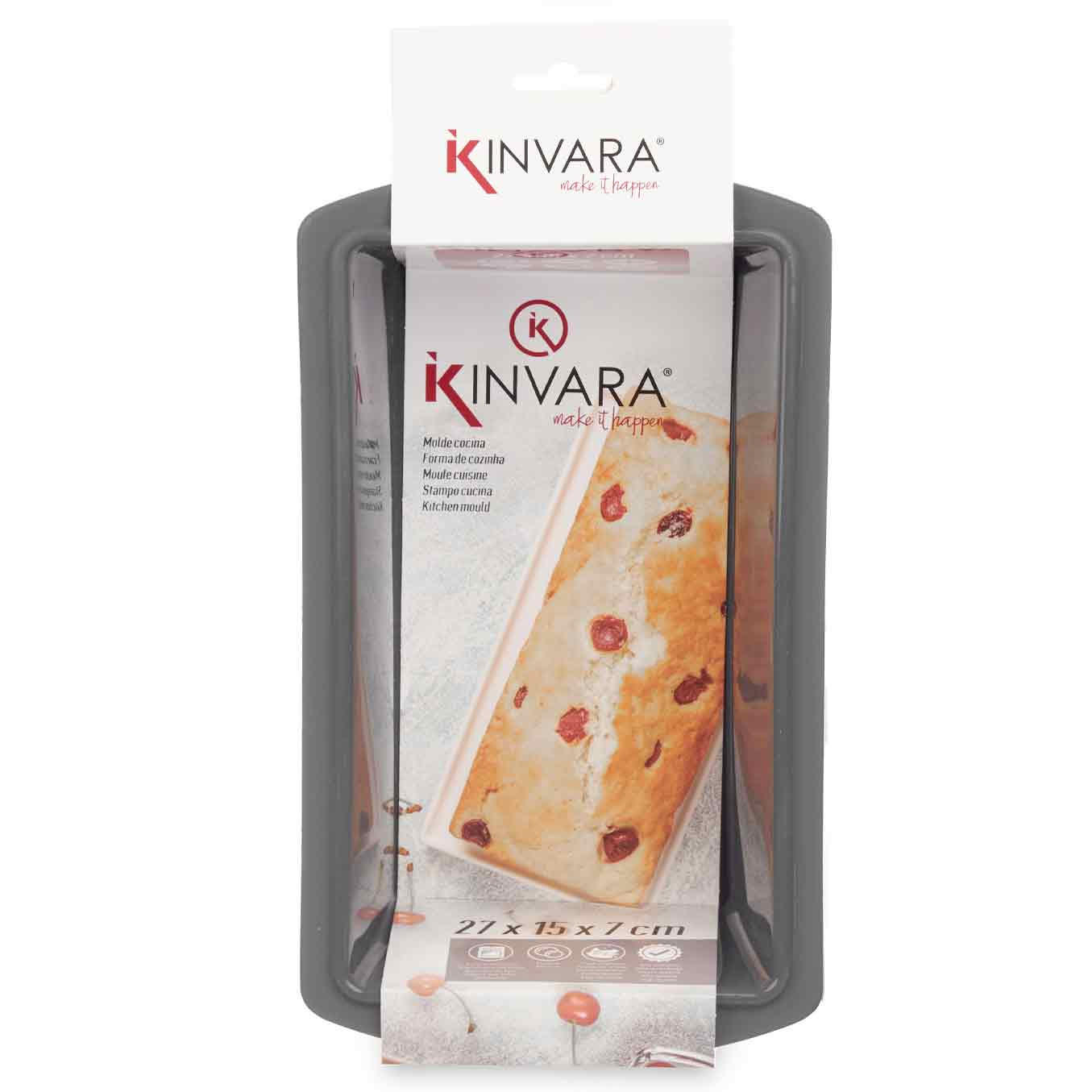 BACKFORM Silikon 27/15/7 cm - Dunkelgrau, Kunststoff (15/7/27cm) - Kinvara