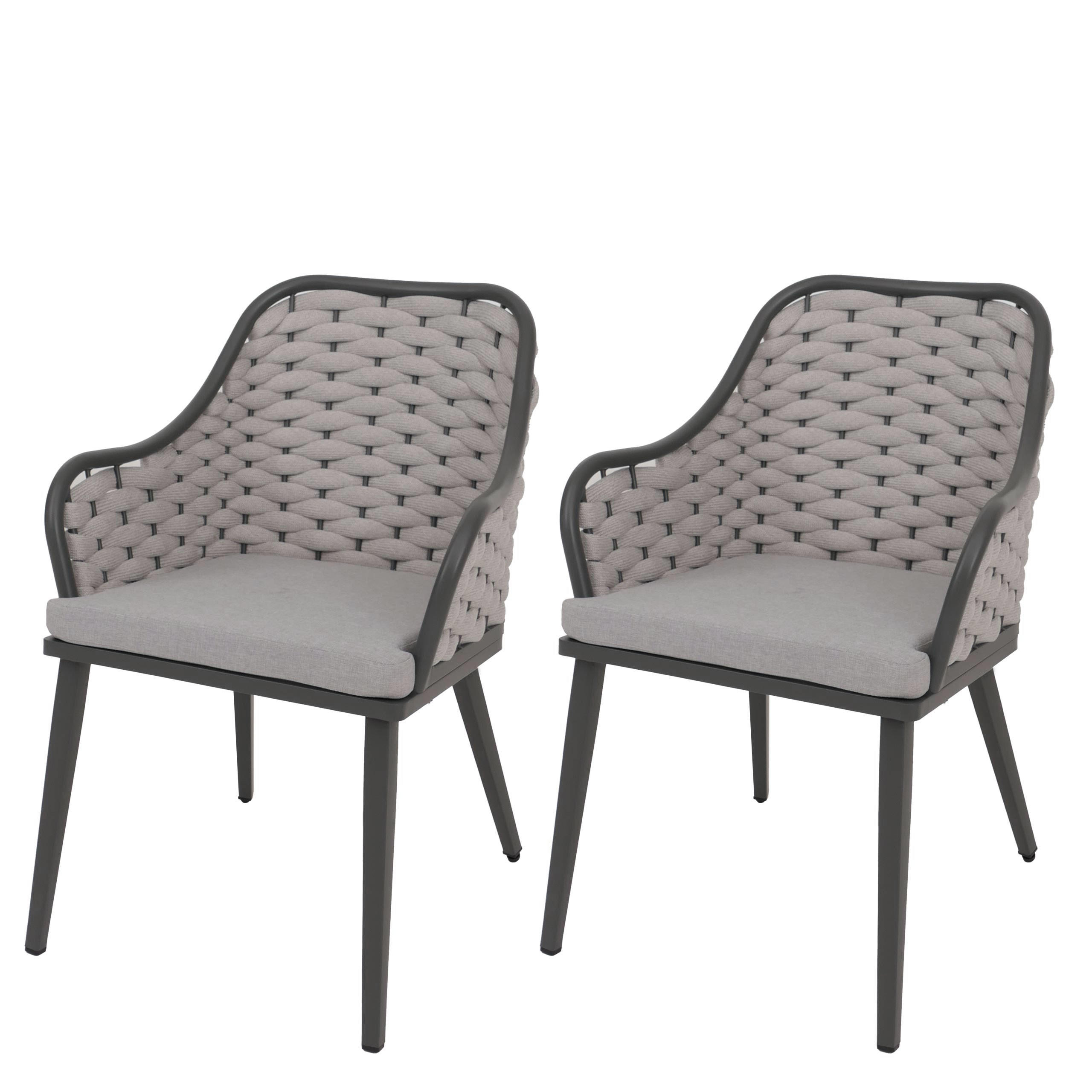 GARTENSTUHL Hellgrau, Hellgrau - Hellgrau, Textil (59/84/63cm) - MCW