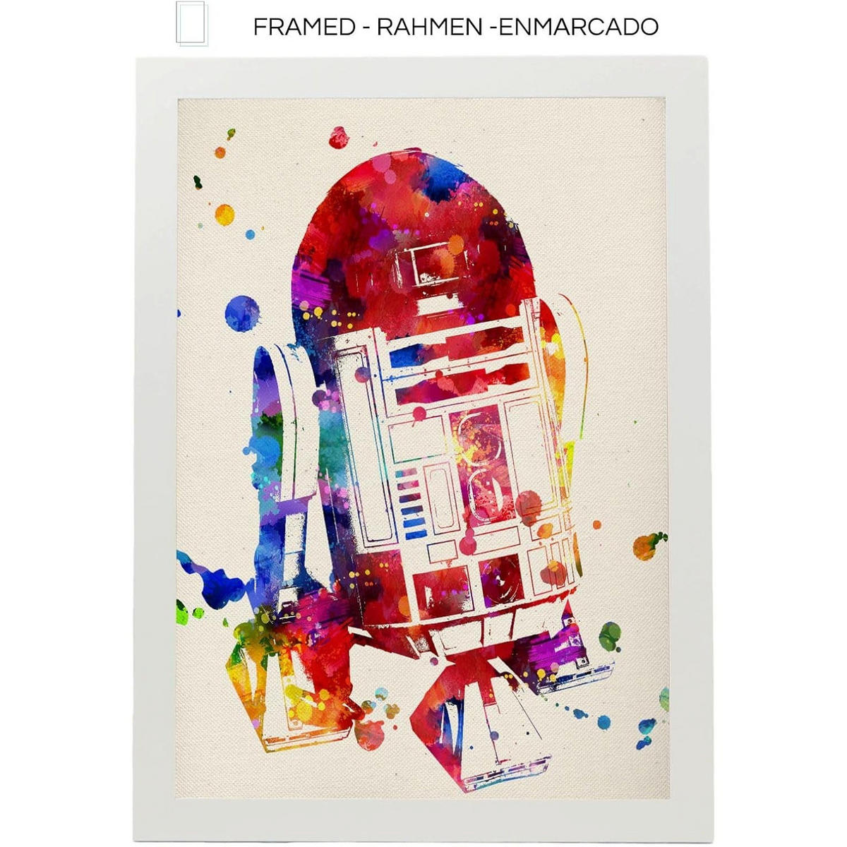 POSTER Set Mit 4 Star Wars Darth Vader Yoda R2-D2 Und C3Po Größe A4 Rahmenlos - Klar, Papier (21/1/29.7cm) - Nacnic