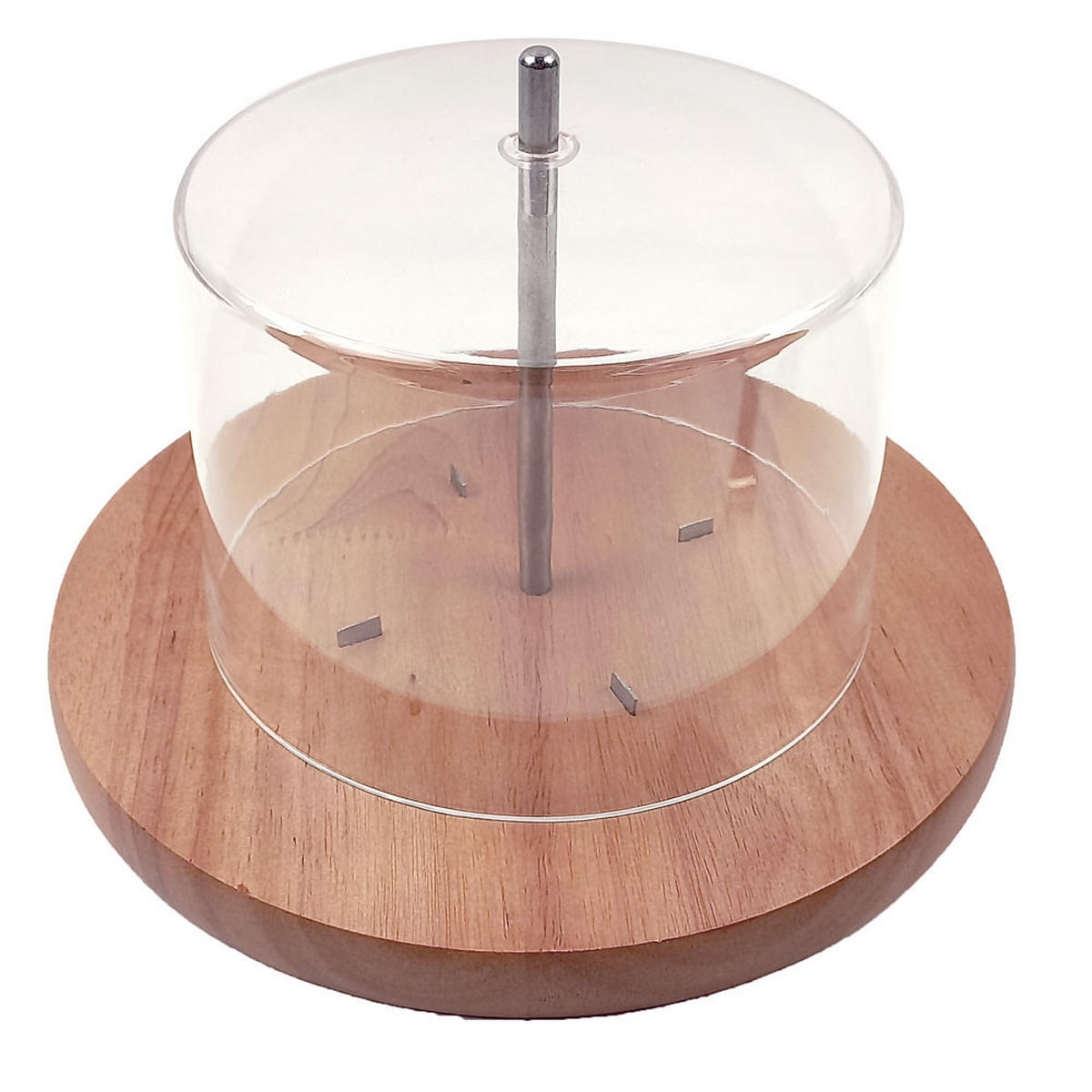 KÄSESCHNEIDE-SET mit Haube 22,5/22,5/15 cm - Transparent, Holz (22.5/22.5cm) - ZELLER
