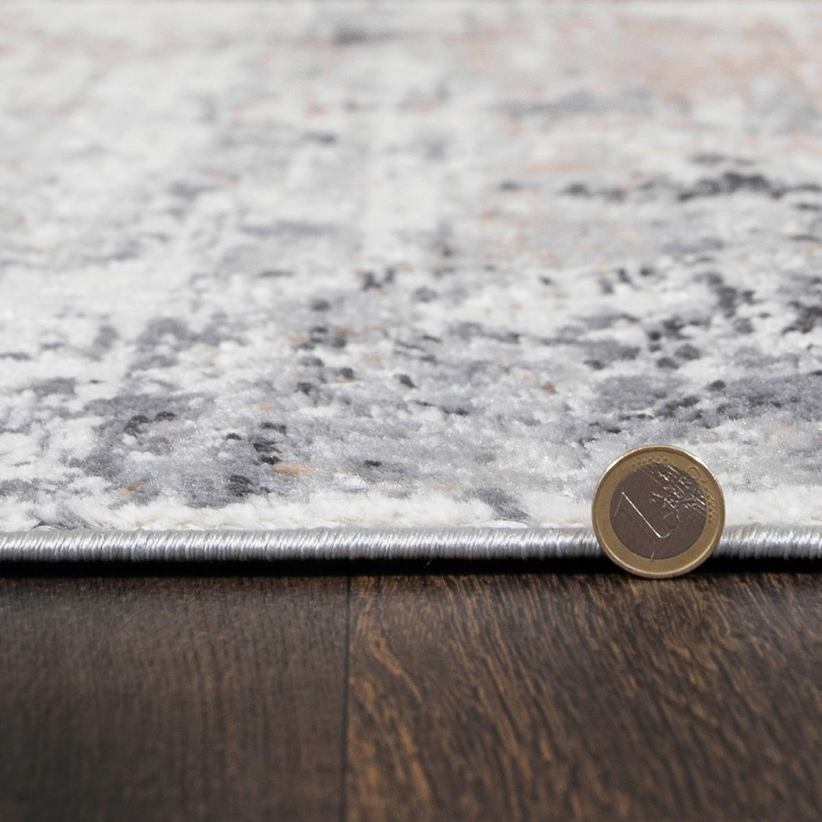 KOBEREC béžový krémový abstraktní - 200 x 300 cm - šedá, textil (200/300cm) - Mazovia