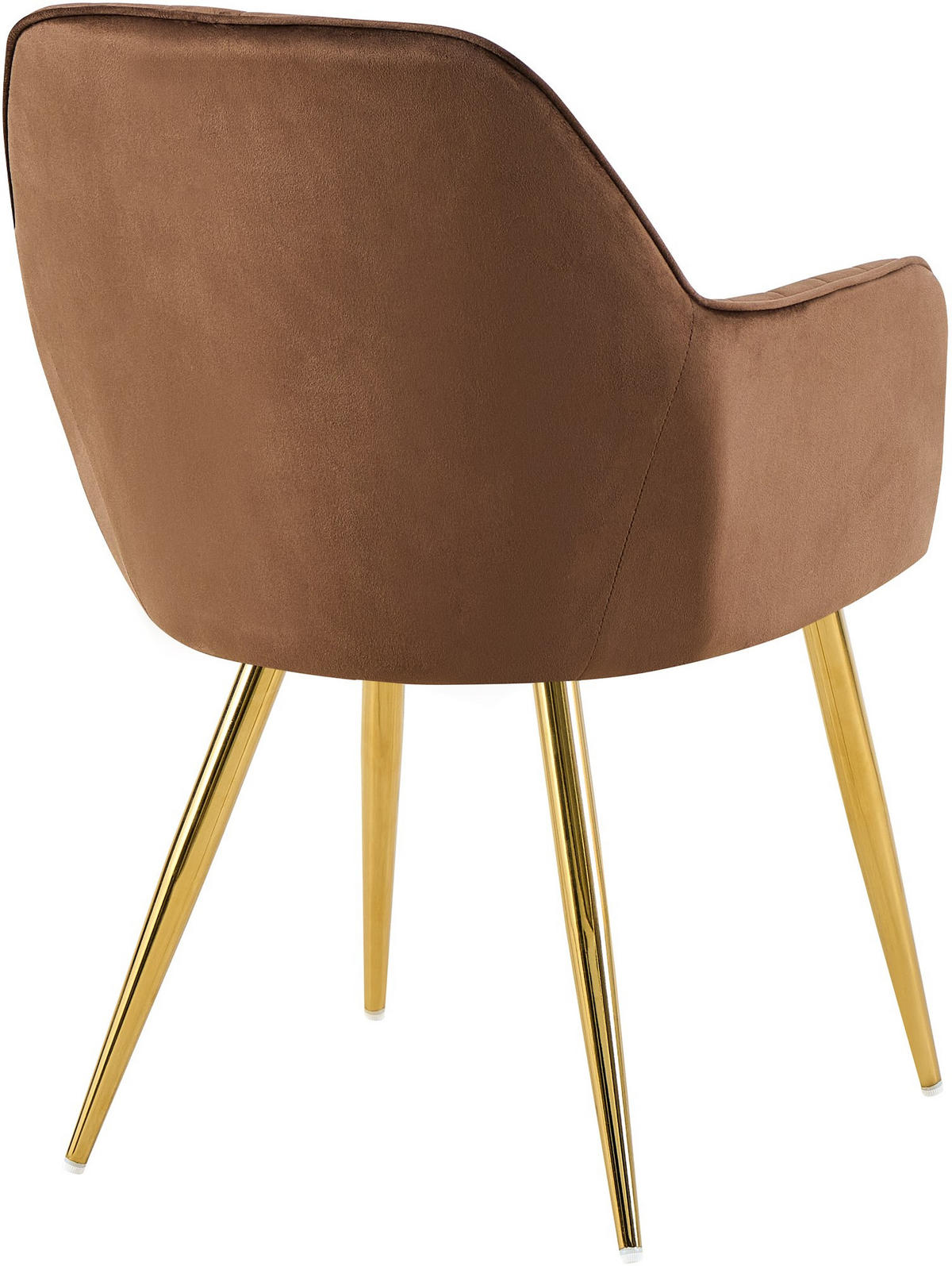 ARMLEHNENSTUHL Metall Braun - Goldfarben/Braun, Metall (60/57/86cm) - CLP