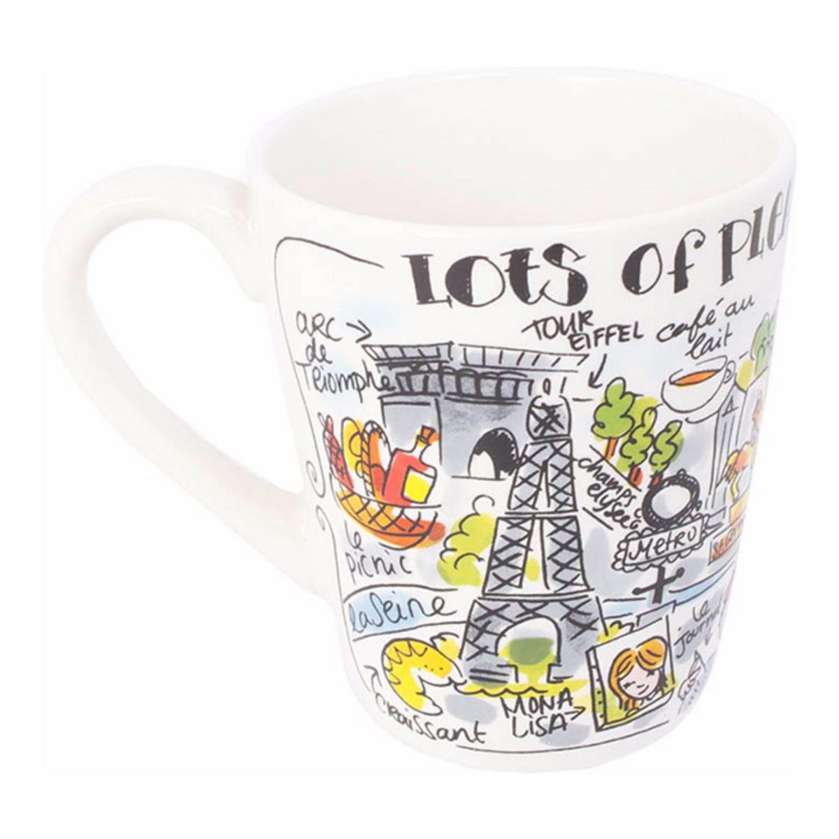 BECHER Paris in Bunt - 350 ml - Multicolor, Keramik (0.35L) - Blond Amsterdam