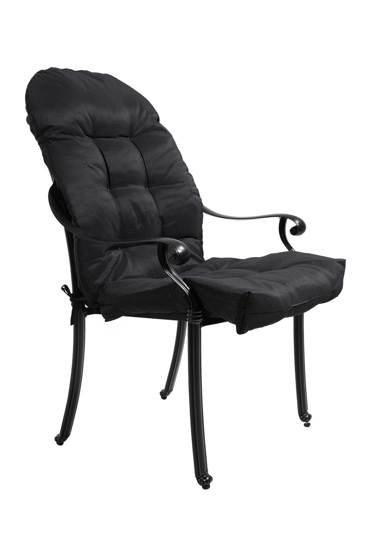BÜROSTUHL mit 4cm 28D Sponge aus PP + Wood Plate Steel in Schwarz Ergonomisch 58 x 55 x 93cm - Schwarz/Weiß, Kunststoff/Textil (48/93/110cm) - Livingandhome