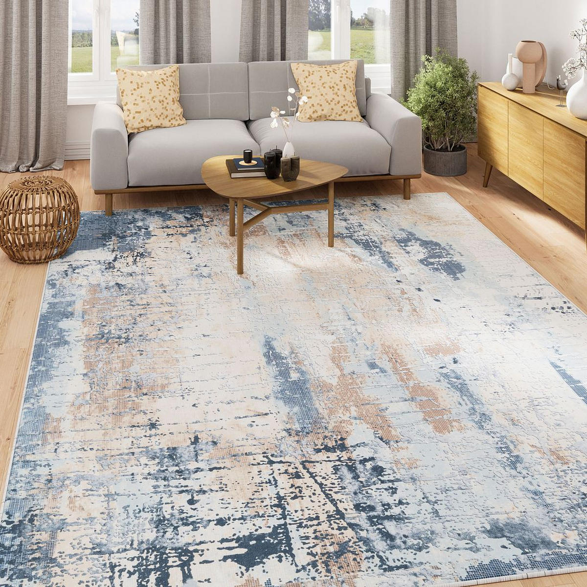 TEPPICH WASCHBAR Verona Mabel Beige - Beige, Textil (191/279cm) - Kukoon Rugs