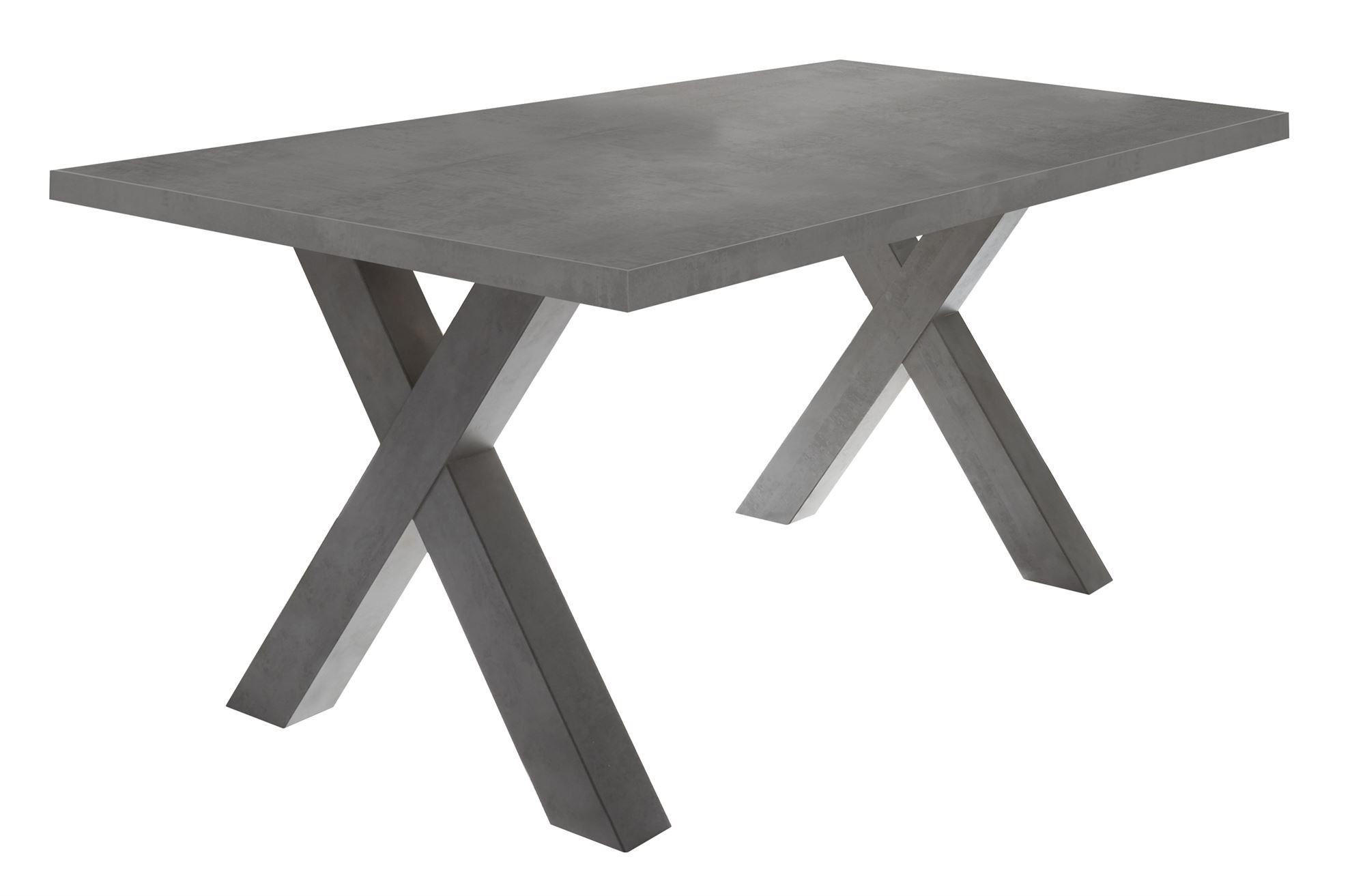 58aufmkessel Esszimmertisch Grau 100x75x200 cm