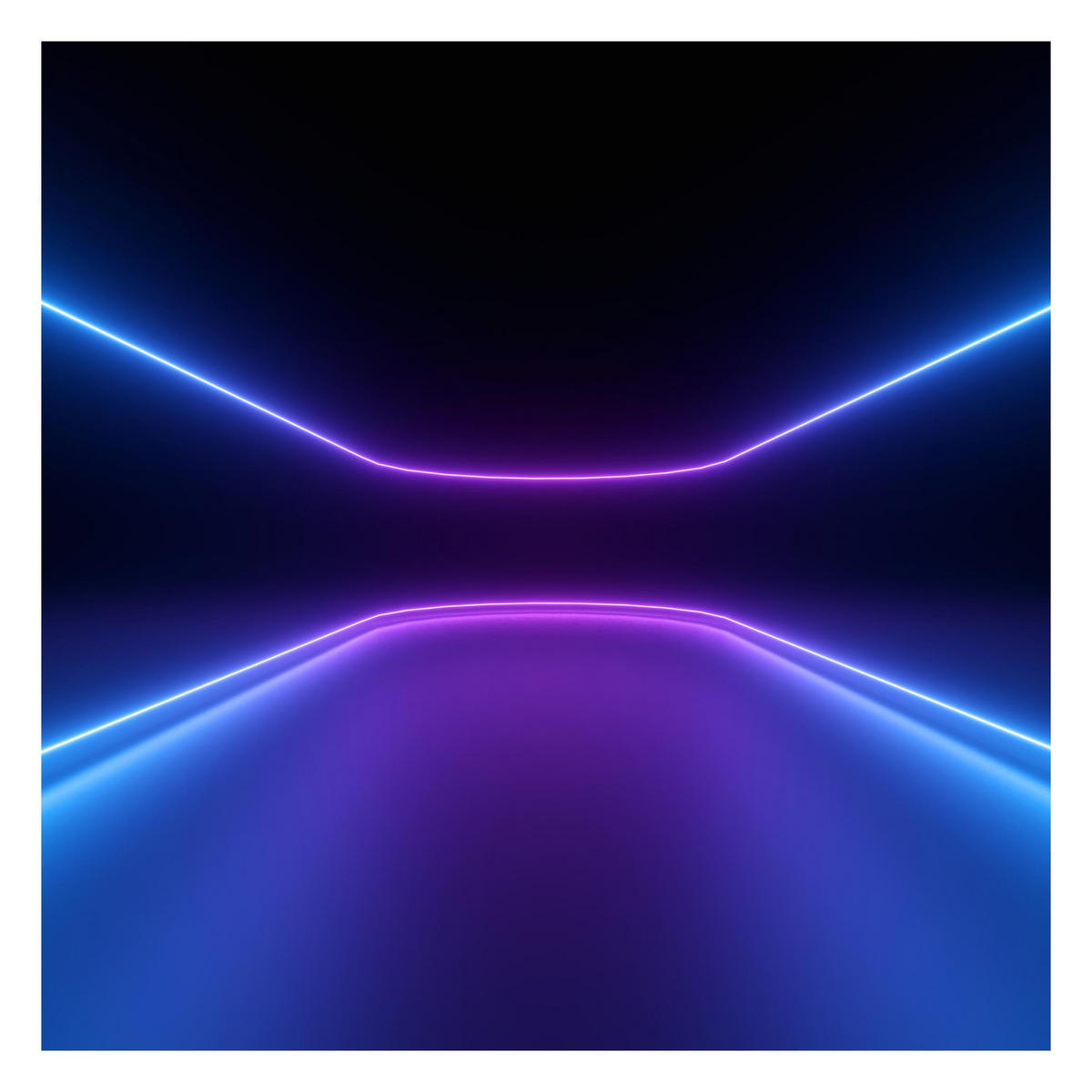 FOTOTAPETE Neonlichter 240/240 cm - Violett, Papier (240/240cm) - Bilderwelten