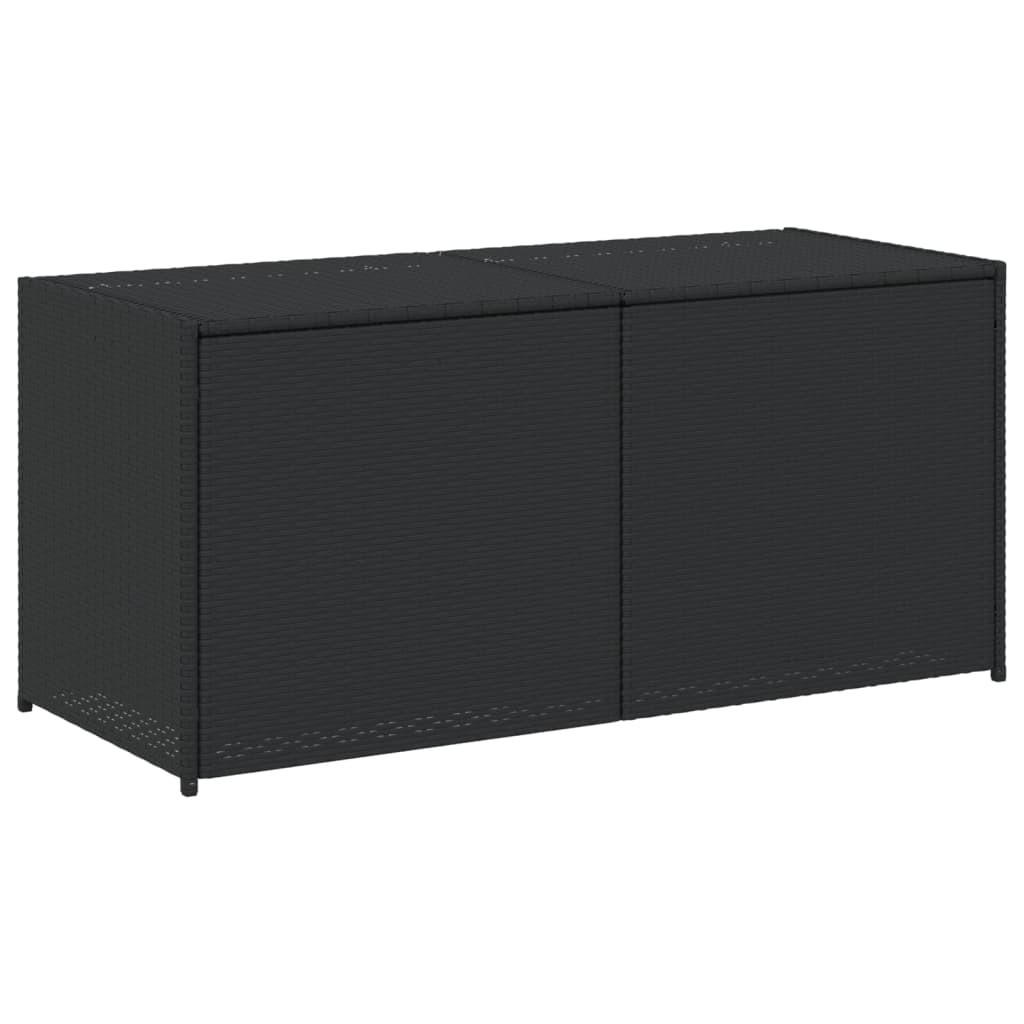 GARTENTRUHE Schwarz 283L Poly Rattan - Schwarz, Kunststoff (120/102/50cm) - furnicato