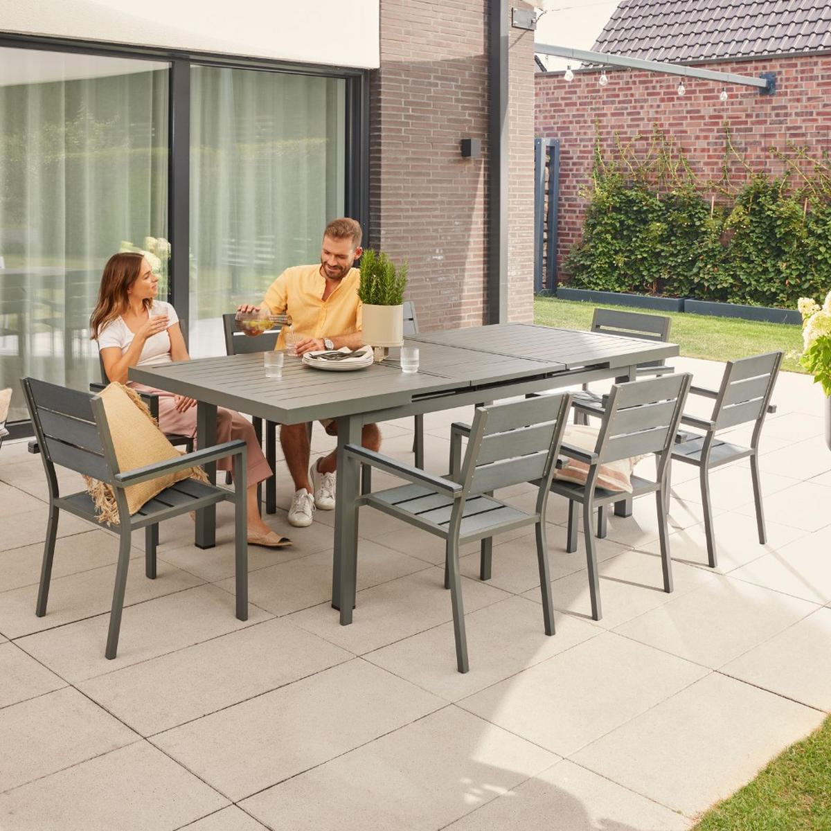 GARTENTISCH CALIDO - Anthrazit, Metall (97.5/180/76.5cm) - Home Deluxe