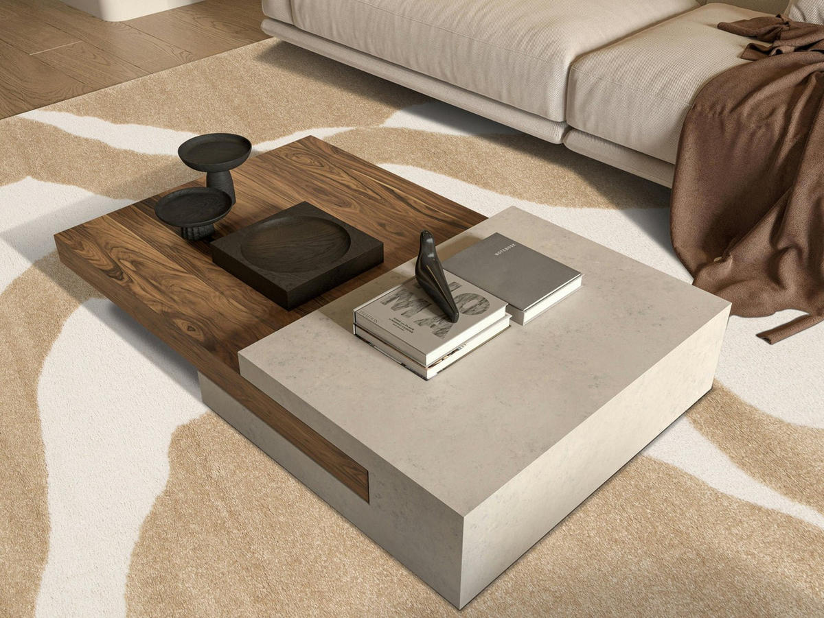 TEPPICH sehr weich mit Relief-Effekt bruin - Braun, Textil (160/230cm) - AFK Living