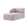 SOFAELEMENT Links Samt Stoff Violett - Flieder/Schwarz, Holzwerkstoff/Kunststoff (91/75/166cm) - Makamii