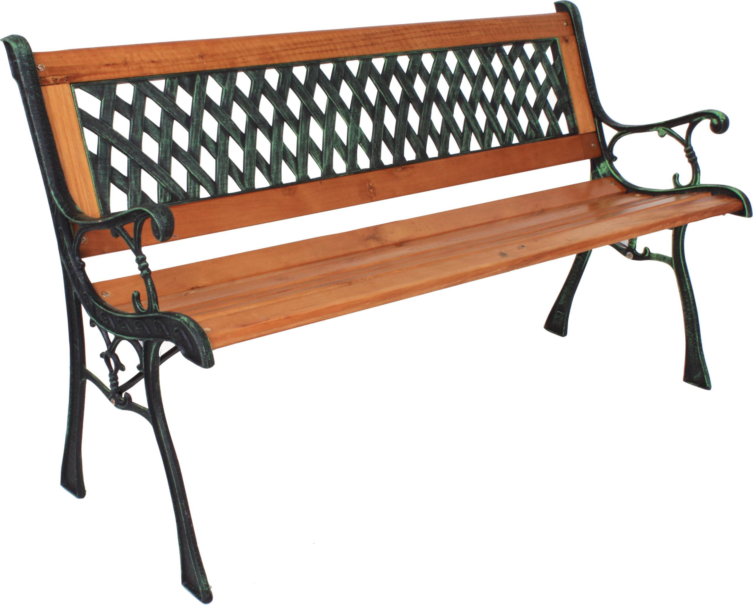 PARKBANK Rune Gartenbank - Grün, Holz (125/74/52cm) - DELUKE