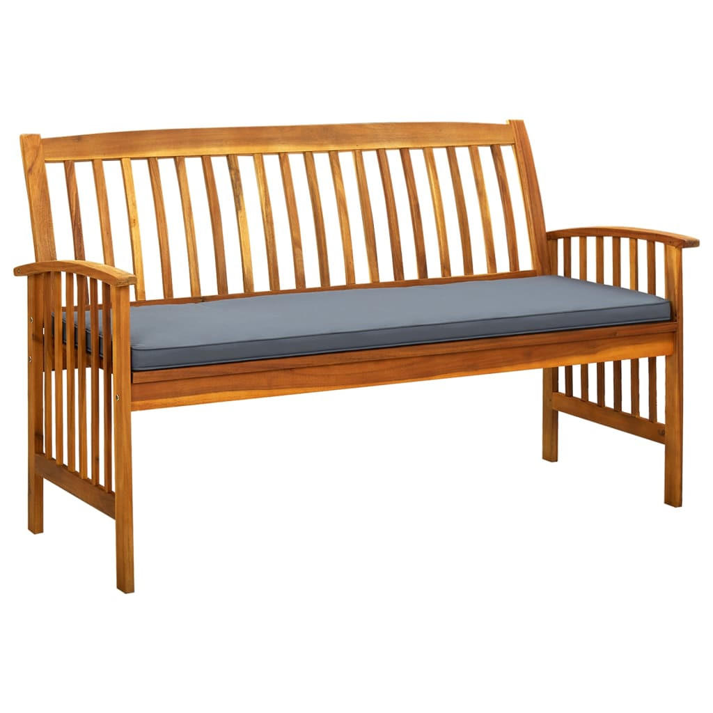 furnicato Gartenbank Grau 147x90x64 cm