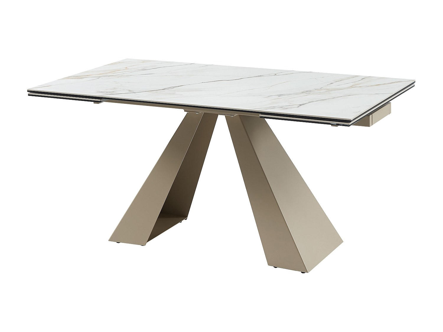 Vente-Unique AUSZIEHBARER Beige 240cm × 90cm × 76cm