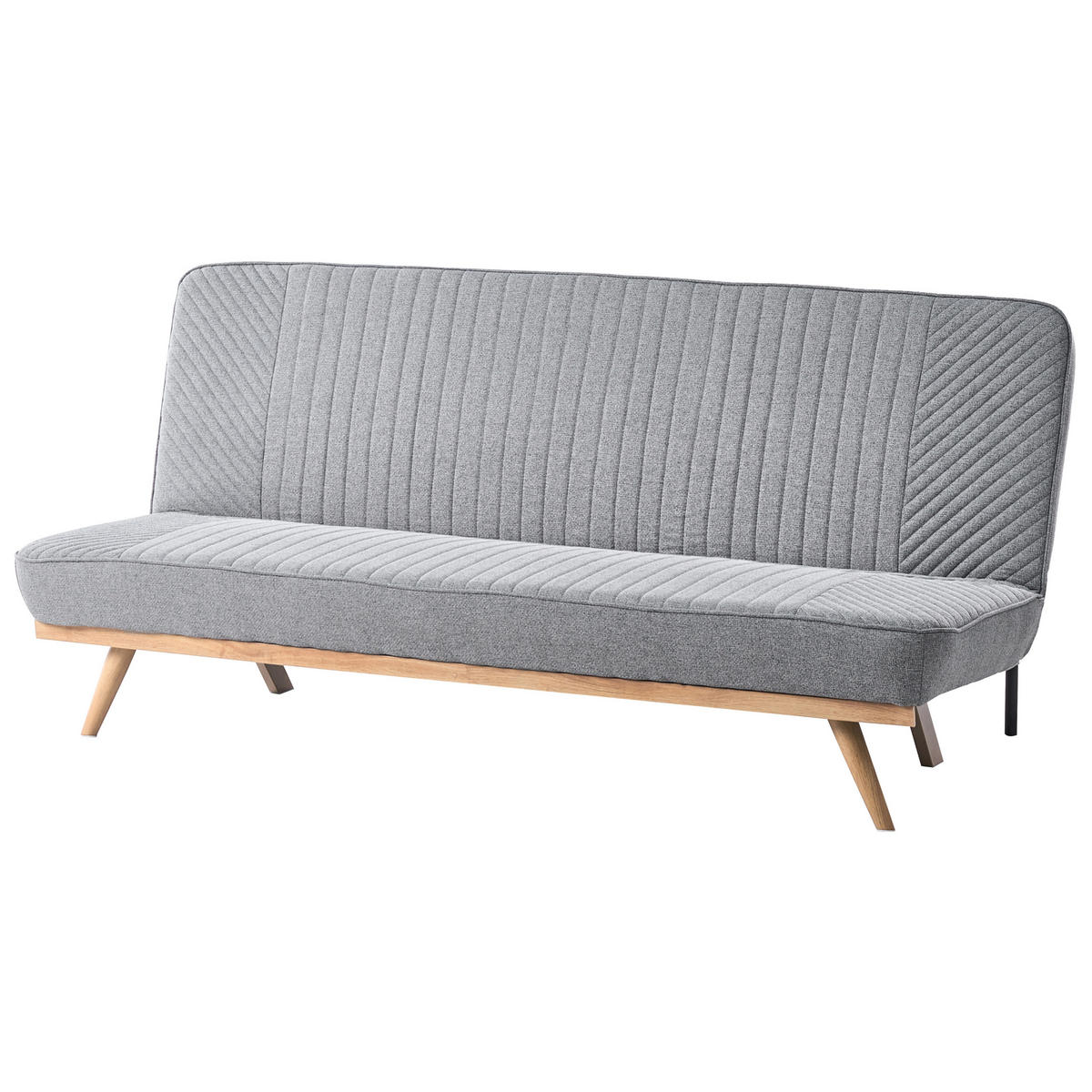 SCHLAFSOFA 191/108 cm Dunkelgrau Kalfafel - Dunkelgrau/Braun, Textil (191/84/73cm) - Beliani