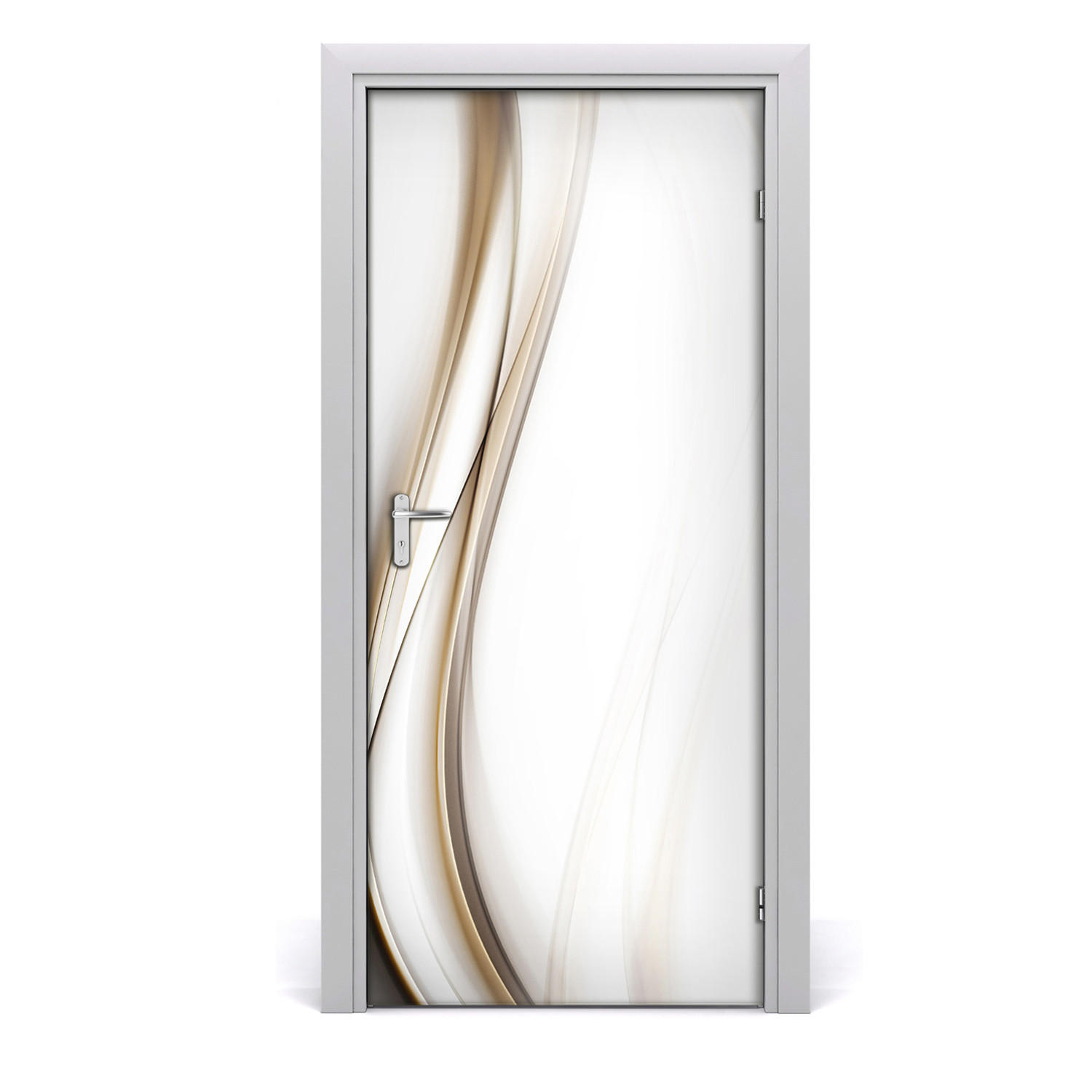 TÜRAUFKLEBER 95x205 cm Dekorativ für Türen - Beige, Kunststoff (95/205/0.01cm) - TULUP