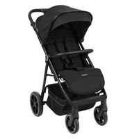 BUGGY Lucy Gurt schwarz Rückenlehne verstellbar Federung Hinterradbremse - Schwarz, Metall (74/54/104cm) - Kikka boo