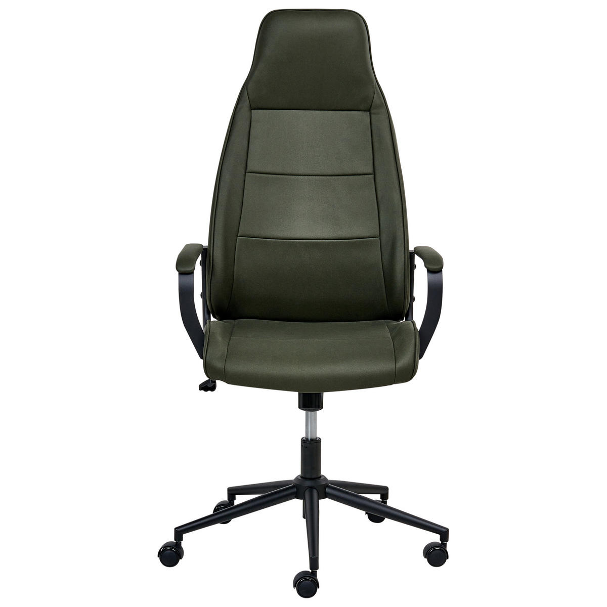 BÜROSTUHL Dunkelgrün Rebel - Dunkelgrün/Schwarz, Textil (67/120/67cm) - Beliani