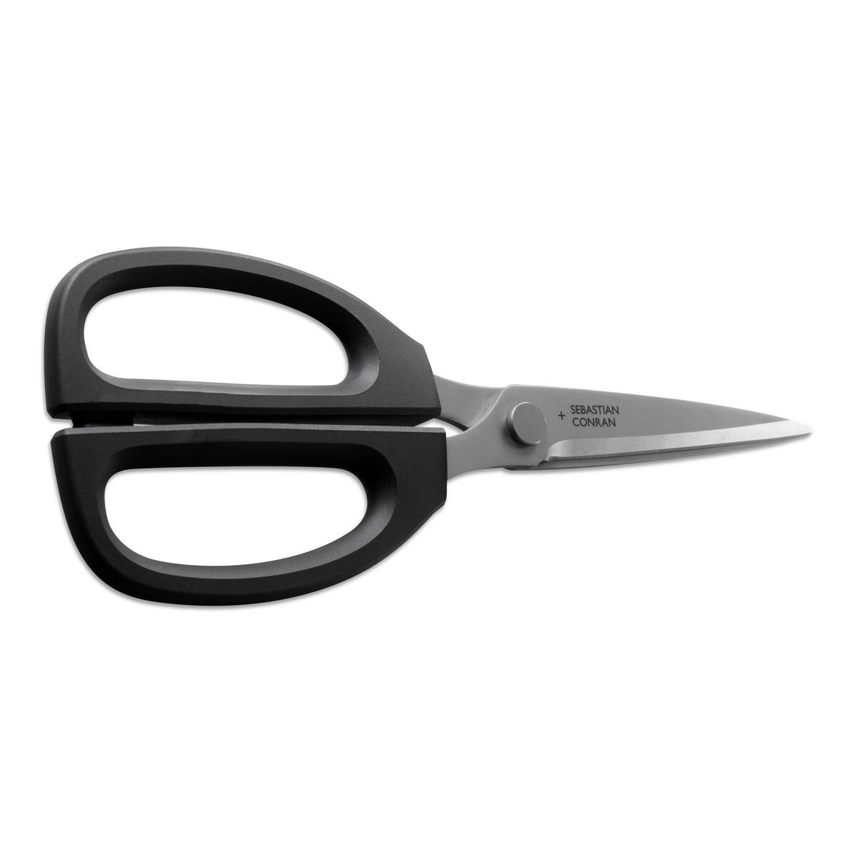 KÜCHENSCHERE Sebastian Conran, Gifu Collection, Edelstahl, Schwarz, 21 cm - Silberfarben, Metall (24.7cm) - Kai Messer