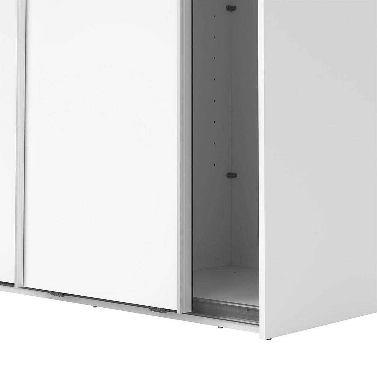 SCHIEBETÜRENSCHRANK, Como, Weiß, Holzwerkstoff, 119 x 67 x 221 cm - Weiß, Holzwerkstoff (119/221/67cm) - ebuy24