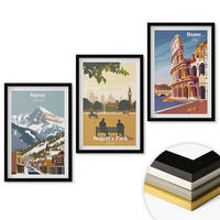 WANDBILDER 3er-Set - 40x60 cm Schwarzer Rahmen - Ouray Mountains London Coliseum - Schwarz, Kunststoff (40/60cm) - ArtPrintCave
