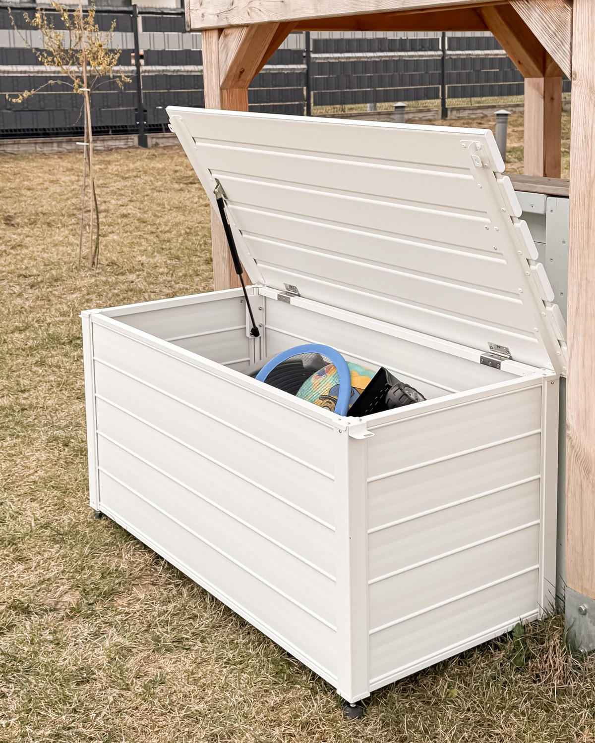 ÚLOŽNÝ BOX Bílý Campalto - bílá, kov (123/60/60cm) - Beliani