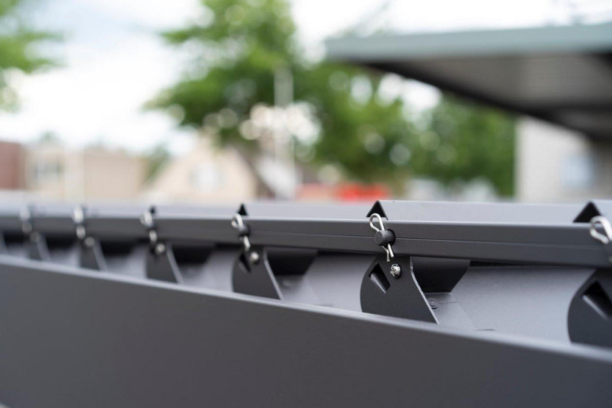 LAMELLENDACH-PERGOLA Mirador Basic 3x3 m Anthrazit Aluminium - Grau, Kunststoff (300/240/300cm) - Green Spirit