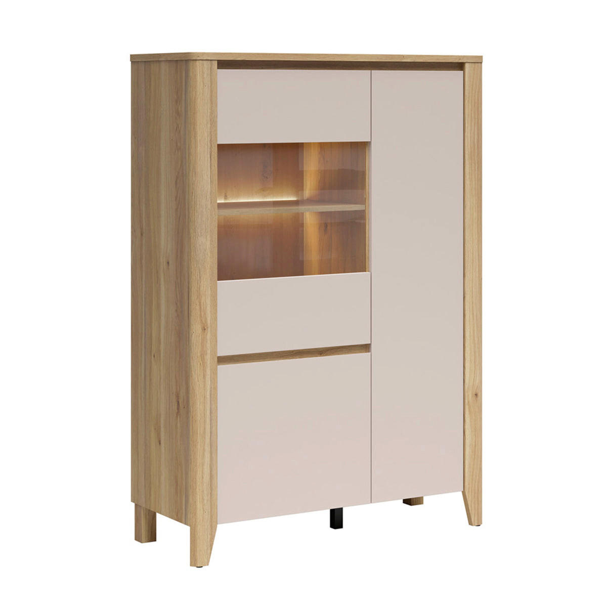 SKRINKA NA RIAD Samara Drevo - béžová, kompozitné drevo (107/152/42.5cm) - Petits-meubles