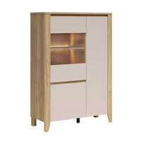 GESCHIRRSCHRANK Samara Kaschmir - Beige, Holzwerkstoff (107/152/42.5cm) - Petits-meubles