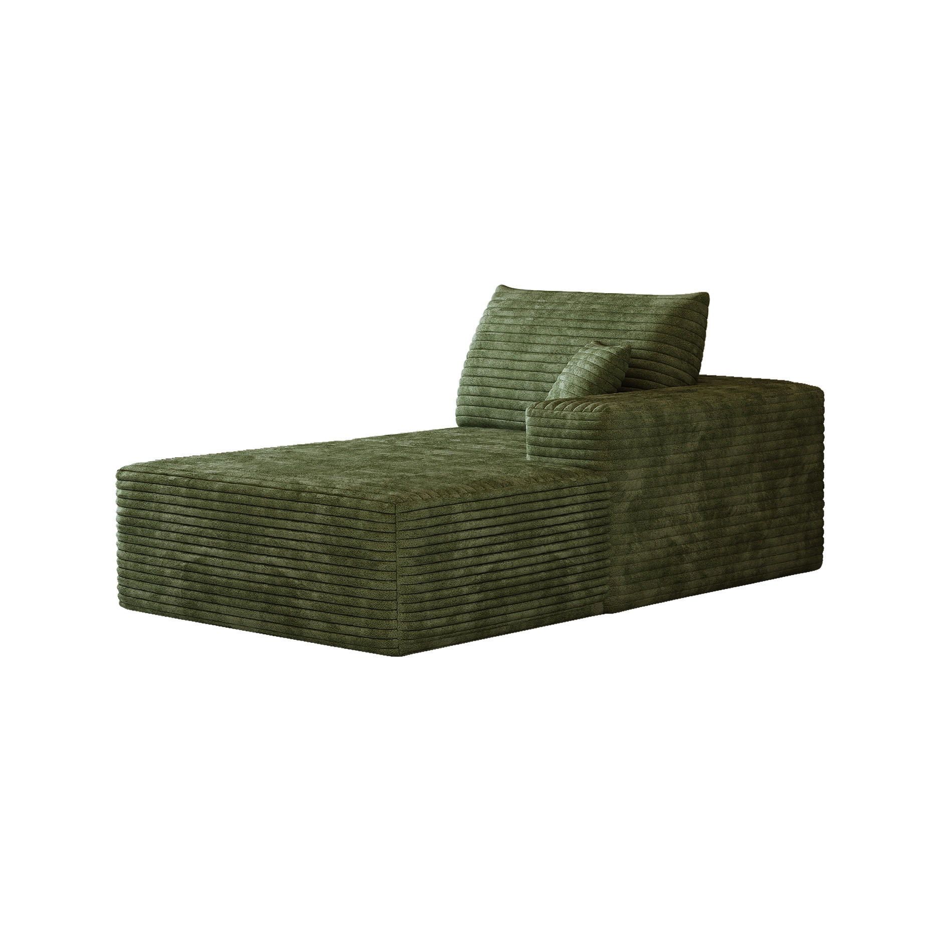 RÉCAMIERE DE-34721 rechte Chaiselongue Grün - Grün, Textil (95/83/175cm) - ComfortXL