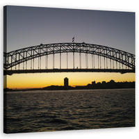 WANDBILD städte & architektur orange - Orange, Textil (50/50cm) - Feeby