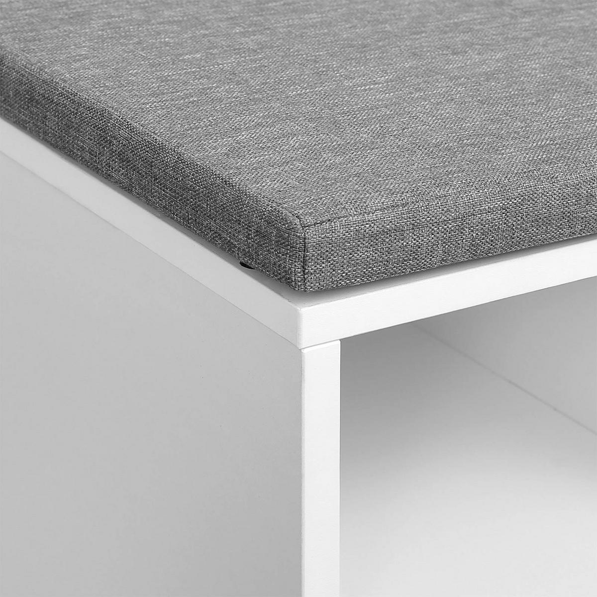 SCHUHBANK - Weiß, Holzwerkstoff (30/48/104cm) - Hansiro